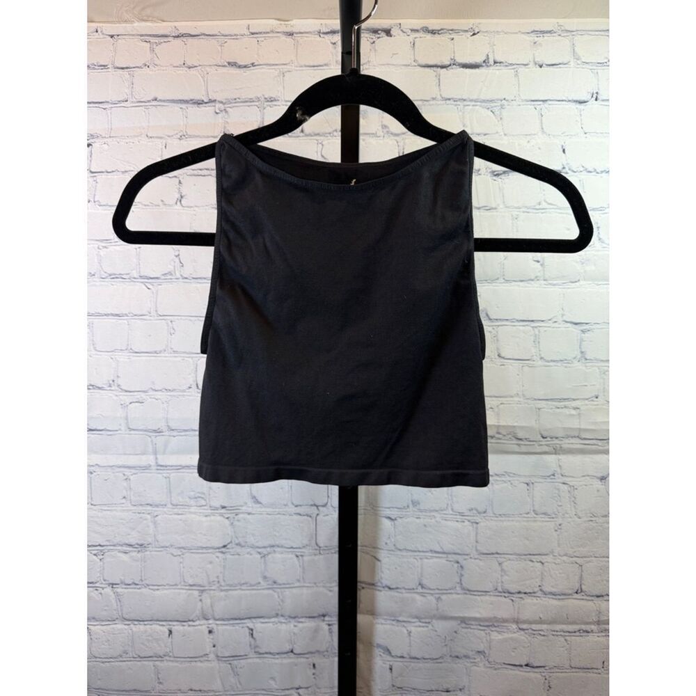 Free People Black Cropped Tank Top